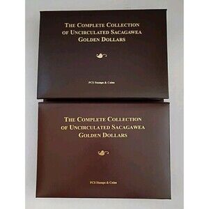 Complete Collection of Uncirculated Sacagawea Golden Dollars & Stamps 2000-2024